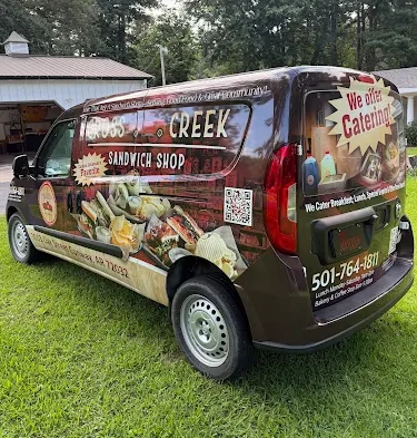 Food truck wrap for a sandwich shop wrapped in Conway Arkansas
